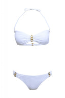 White Bandeau Style Bikini