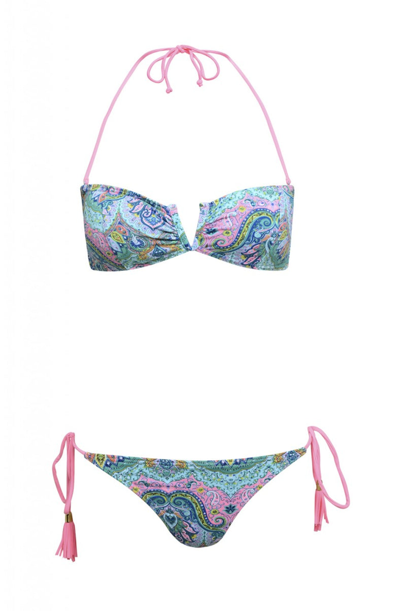 Paisley Printed Bandeau Bikini