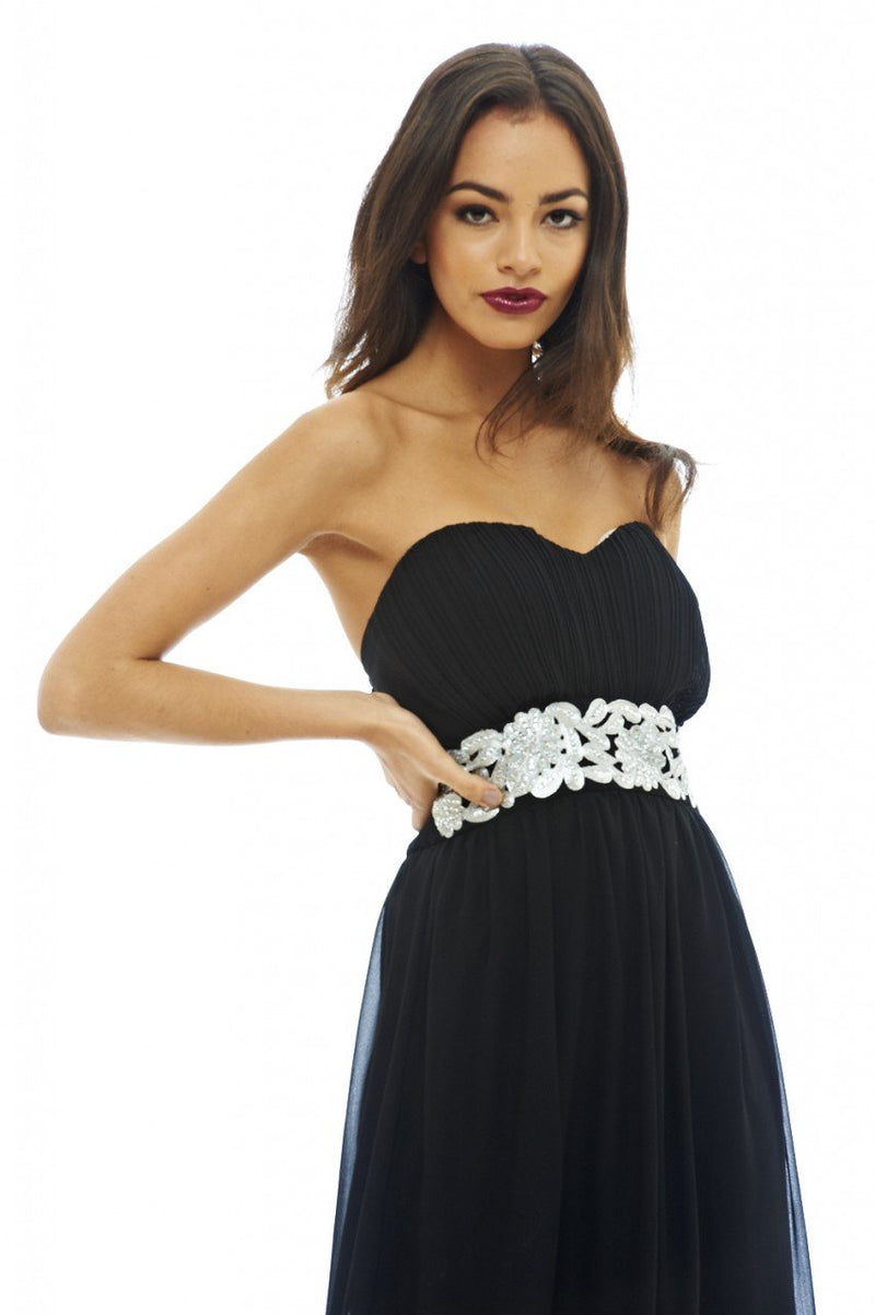 Chiffon Bandeau Maxi Dress