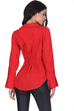 Red Corset Tie Shirt