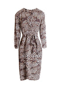 Animal Print Wrap Dress