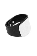 Black And Silver Thick Western Style Bangle