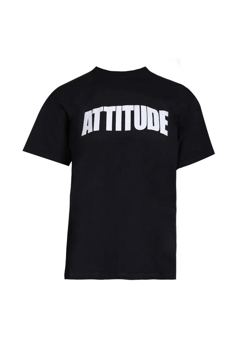 Black Attitude Slogan T-Shirt