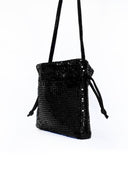 Black Chain Detail Pouch Bag