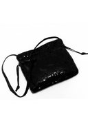 Black Chain Detail Pouch Bag