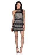 Black Crochet Overlay Dress