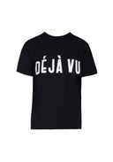 Black Deja Vu Slogan T-Shirt