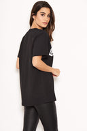 Face Print Black T-Shirt