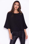 Black Wide Sleeve Top