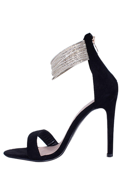 Black Gold Ring Detail Stilletto Heels