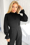 Black High Neck Jumpsuit