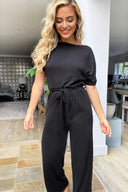 Black Knitted Jumpsuit