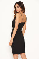 Black Knot Front Bodycon Dress