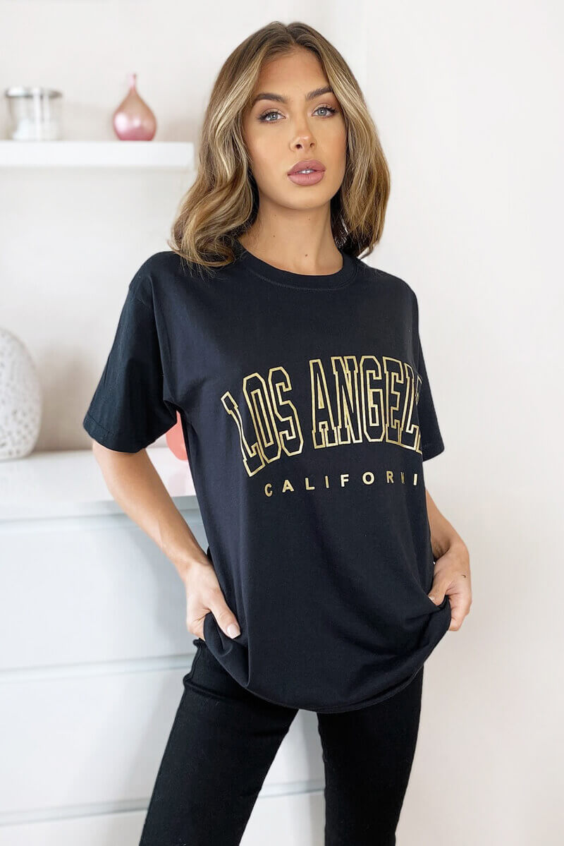 Black LA Oversized Tee