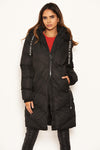 Black Longline Padded Coat