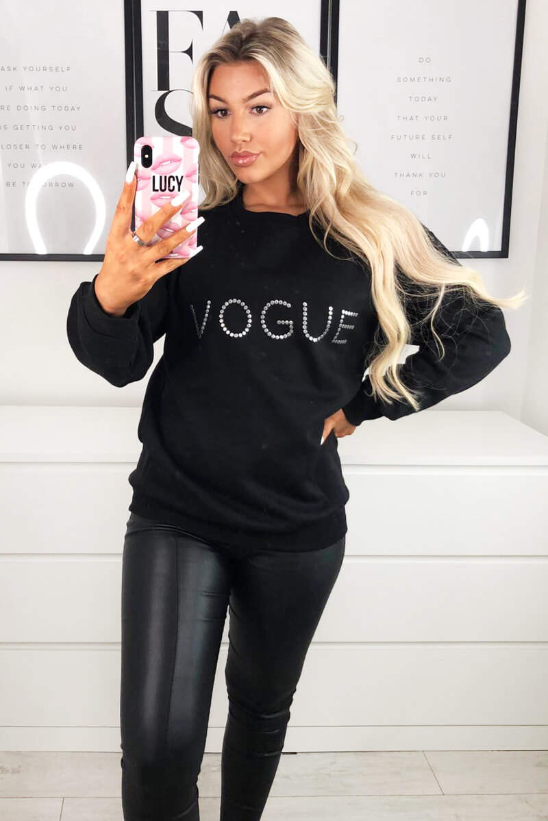 Black Metallic Vogue Sweatshirt