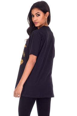 Black Milan Slogan T-Shirt