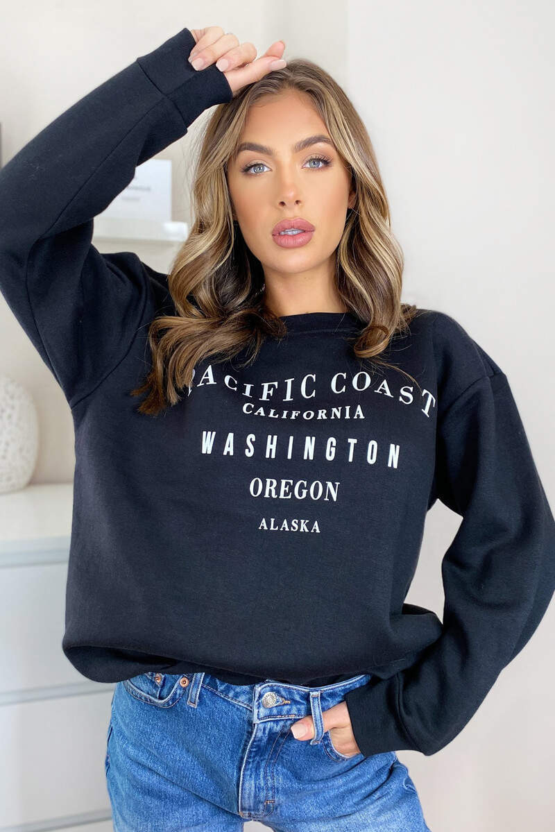 Black Pacific Coast Sweatshirt