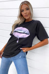 Black Pink Lip T-Shirt