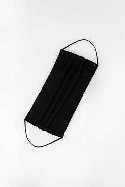 Black Pleated Face Covering