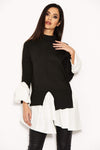 Black Polo Neck Shirt Jumper Tunic