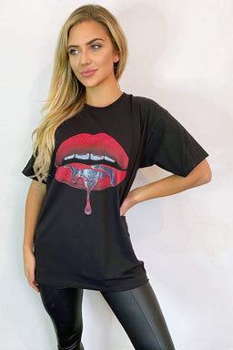 Black Red Lips T-Shirt
