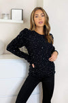 Black Sequin Knit jumper