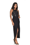 Black Sequin Maxi Dress