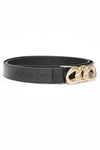 Black Snake Print Belt