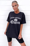 Black Social Distance Queen Tee