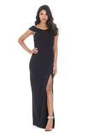 Black Split Maxi Dress