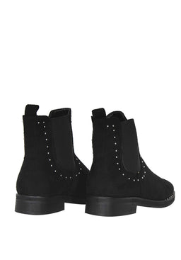 Black Stud Detail Ankle Boots