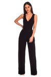 Black V Neck Jumpsuit