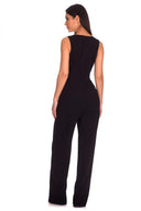 Black V Neck Jumpsuit