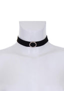 Black and Gold Suede Diamante Choker
