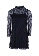 Black Polka Dot Mesh Dress