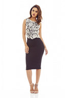 Contrast Crochet Top Bodycon Dress