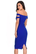 Blue Double Strap Midi Dress