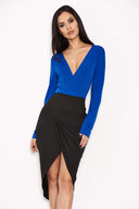 Blue Long Sleeve 2 in 1 Dress