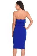 Blue Notch Front Bodycon Dress