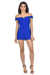 Blue Notch Front Playsuit