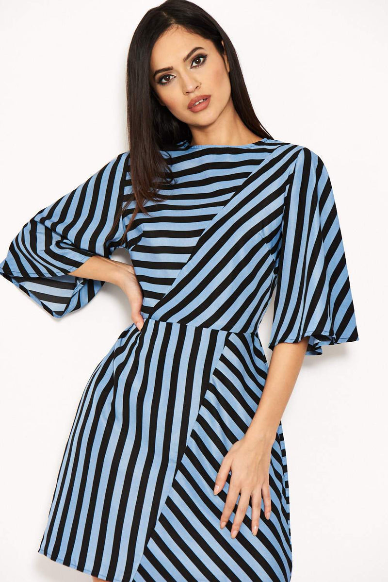 Blue Stripe Mini Dress