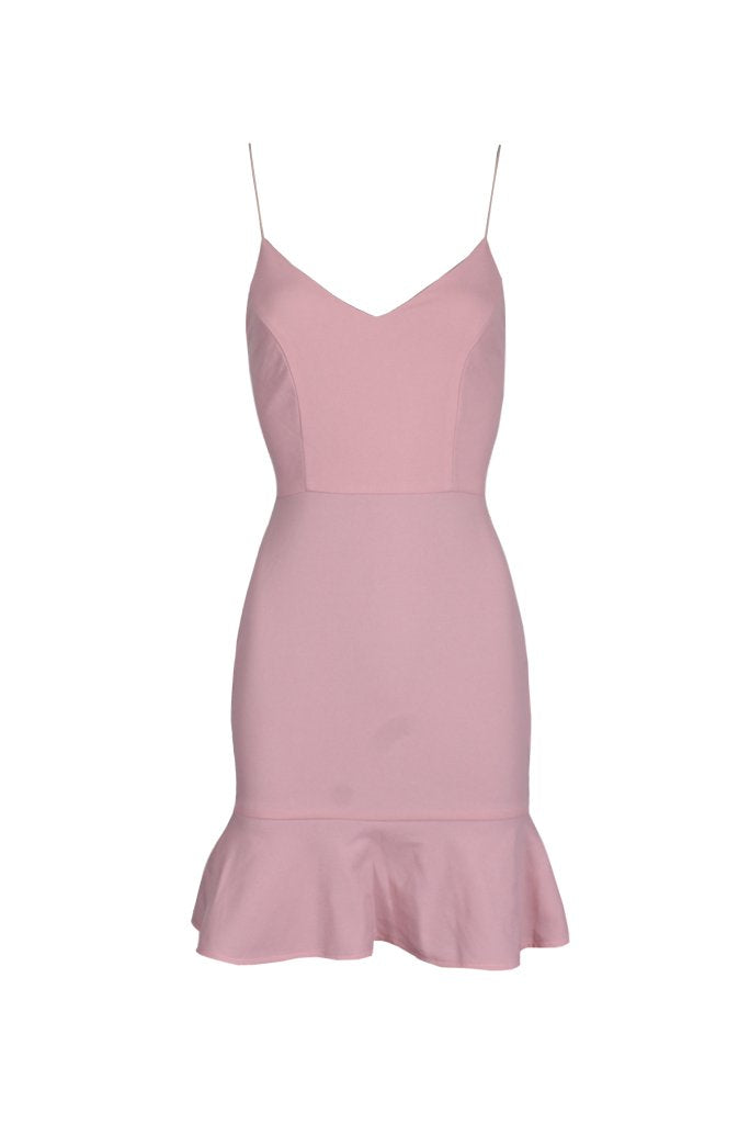 Blush Frill Hem Mini Dress