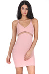 Blush Mesh Bodycon Mini Dress