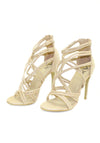 Cream Strappy Stiletto Heel