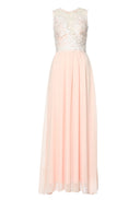 Pink Crochet Top Maxi Dress