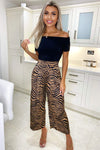 Camel 2 in 1 Animal Print Jumpsuit