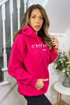 Cerise Cest La Vie Oversized Hoodie