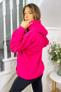 Cerise Cest La Vie Oversized Hoodie