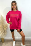 Cerise Liberte Printed Sweatshirt